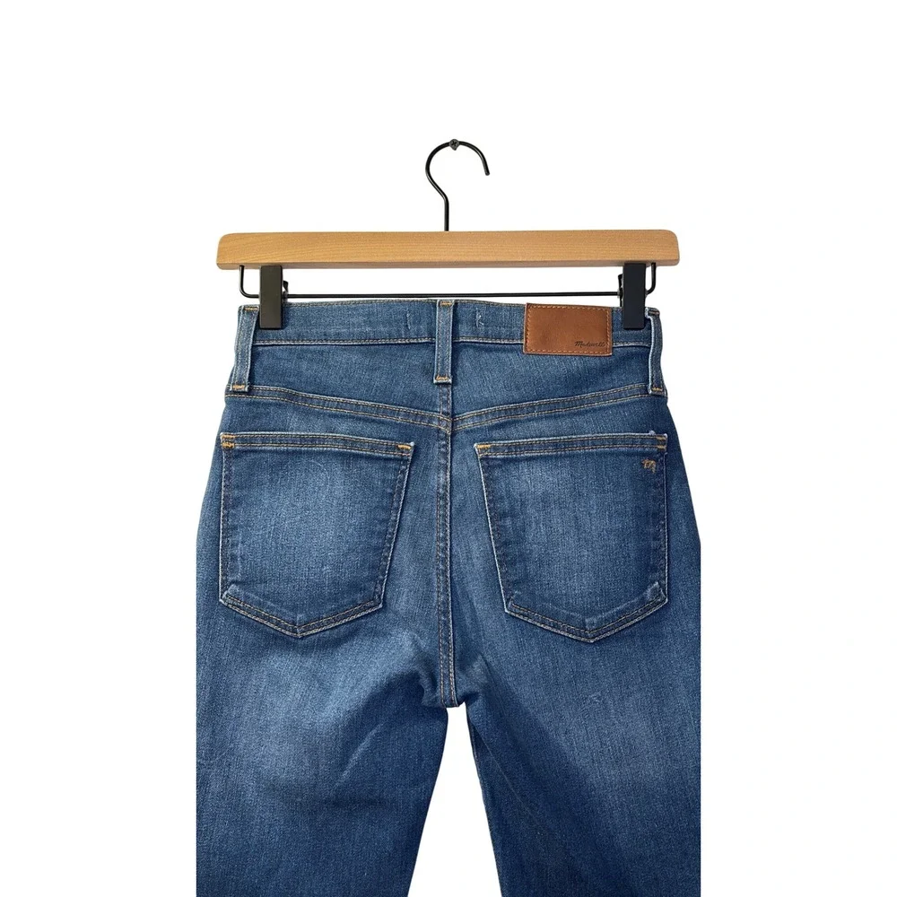 Madewell Cali Demi Boot Crop Jeans Womens 24P Raw Hem High Rise Denim Scandigirl - Picture 11 of 11